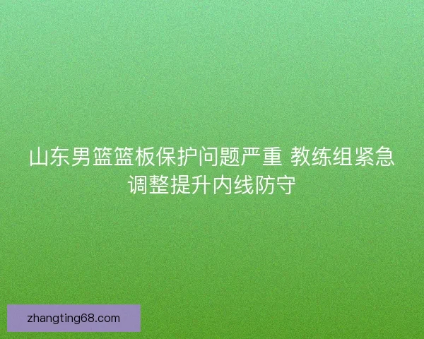 山东男篮篮板保护问题严重 教练组紧急调整提升内线防守